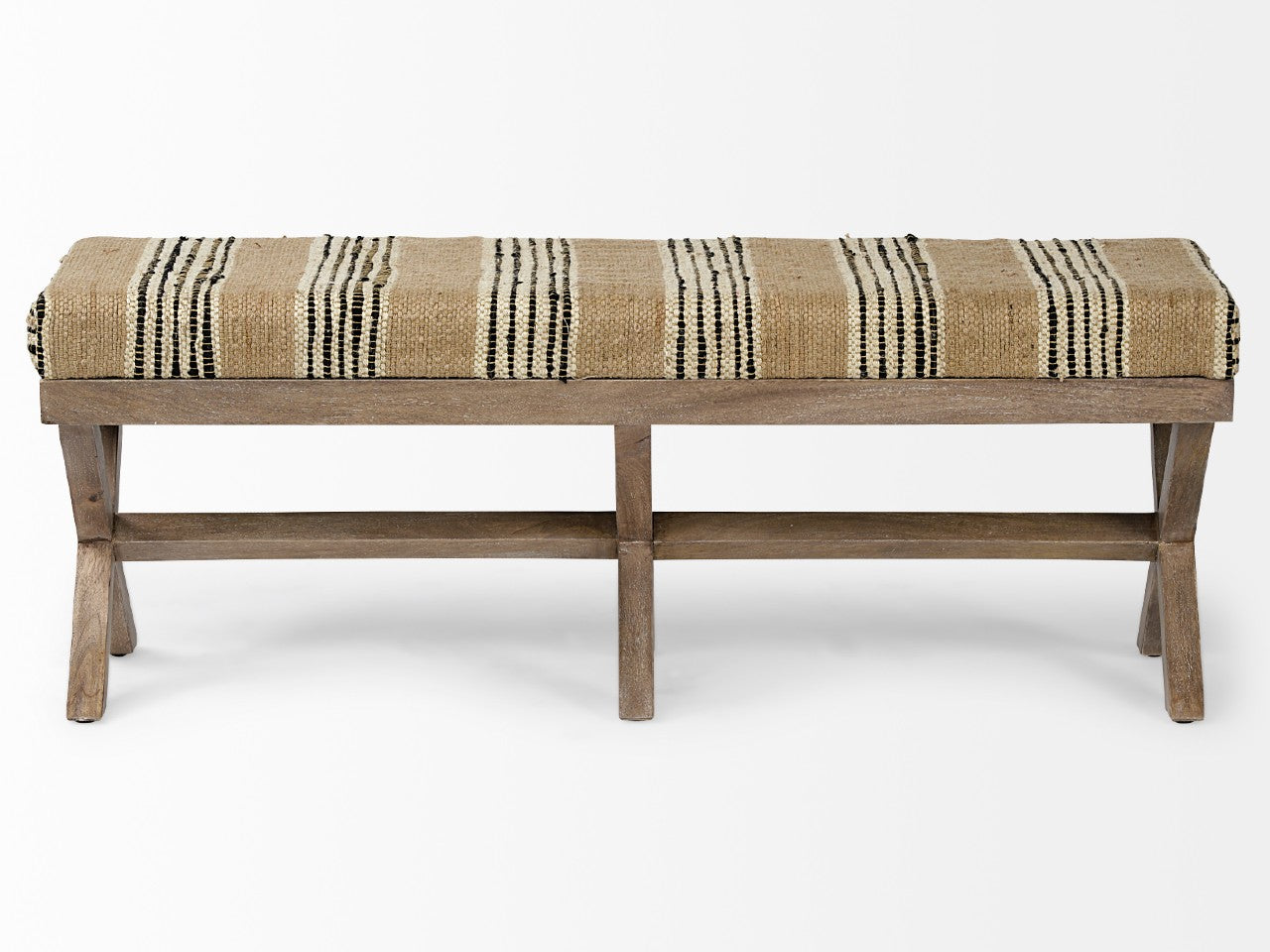 Solis Stripe Accent Bench | Calgary Furniture Store