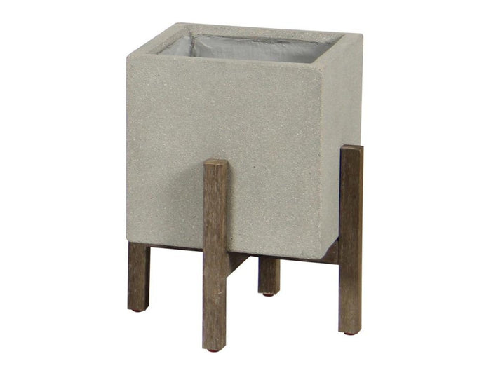 Patio Décor Square Standing Pot - Natural | Calgary Furniture Store