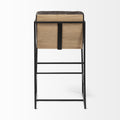Stamford Ebony Leather Seat Black Metal Frame Counter Stool | Calgary Furniture Store