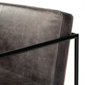 Stamford Ebony Leather Seat Black Metal Frame Counter Stool | Calgary Furniture Store