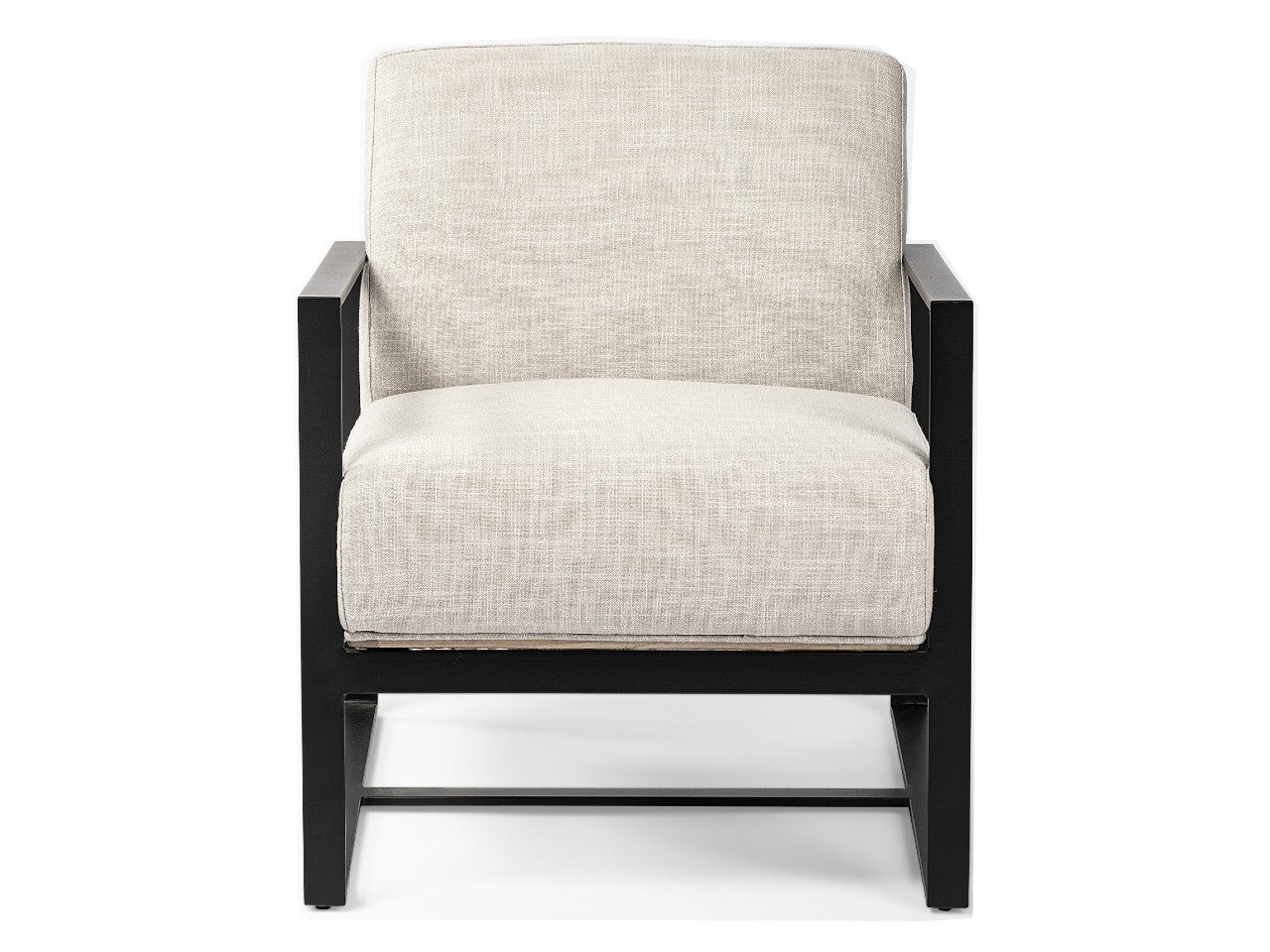 Stamford I  Metal Frame Accent Chair - Beige Fabric | Calgary's Furniture Store | Calgary Accent Chairs
