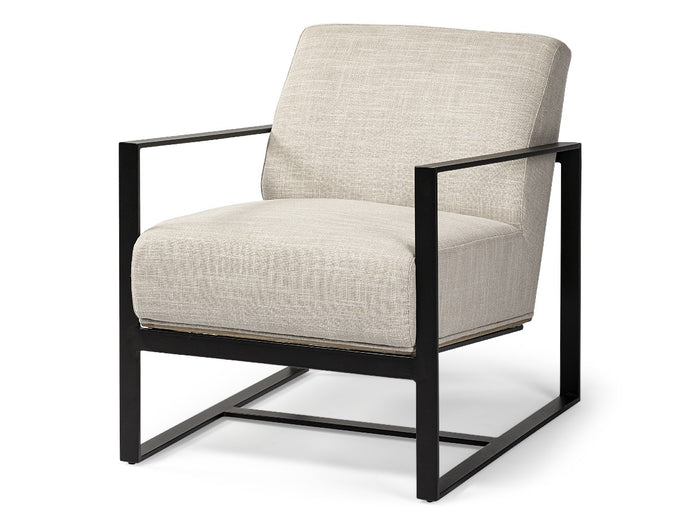 Stamford I  Metal Frame Accent Chair - Beige Fabric | Calgary's Furniture Store | Calgary Accent Chairs