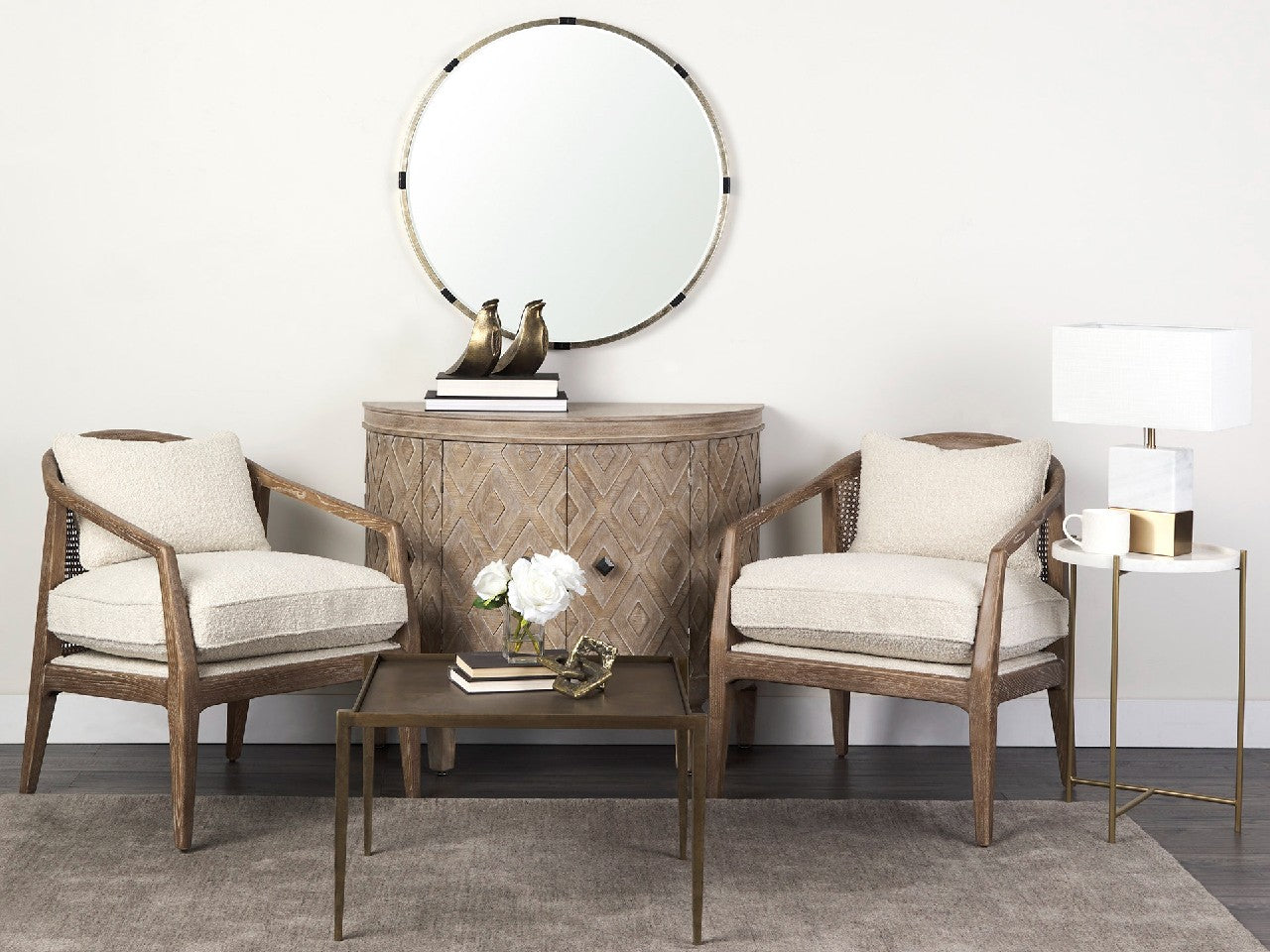 Stella Marble Top Accent Table | Calgary Furniture Store