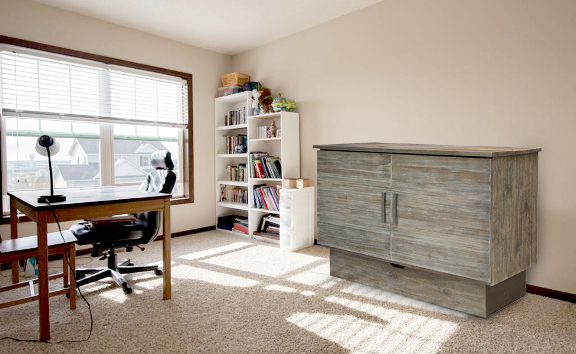 Stockholm Brushed Grey Murphy Bed | Calgary Furniture Store