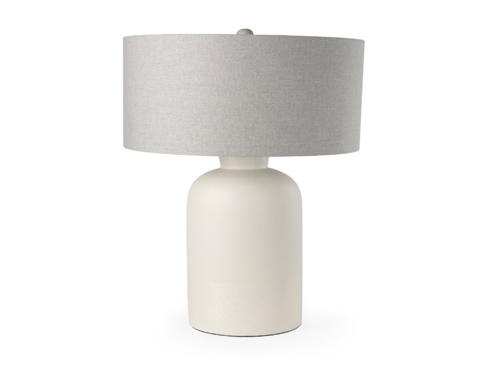 Cato Cream Base With White Shade Table Lamp | Calgary Furniture Store