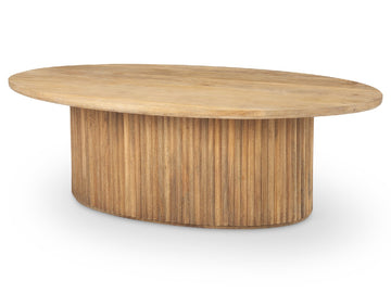 Terra Brown Oval Coffee Table | Calgary Furniture Store
