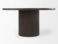 Terra Dark Brown Wood Round Dining Table | Calgary Furniture Store