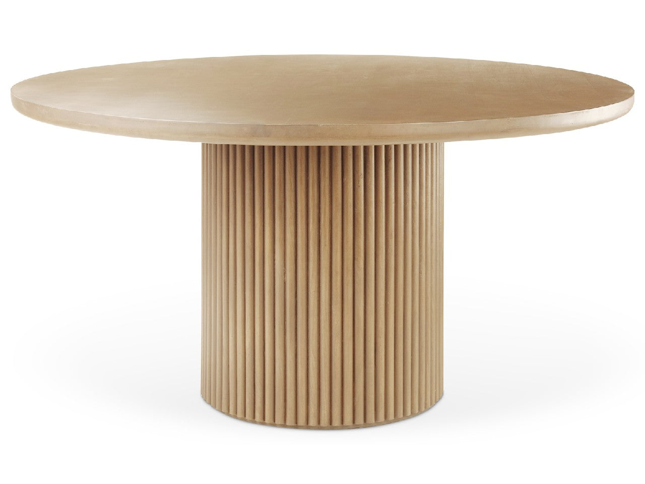Terra Light Brown Wood Round Dining Table - Showhome Furniture