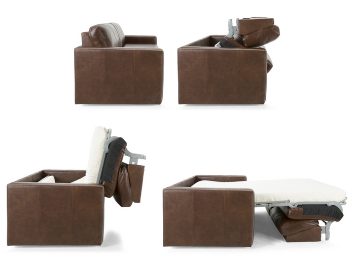 2TH3 Leather Transformer Sleeper Sofa | Calgary Furniture Store