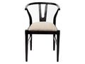 Trixie I Black Wooden Base Linen Seat Dining Chair | Calgary's Furniture Store | Calgary Dining Chairs