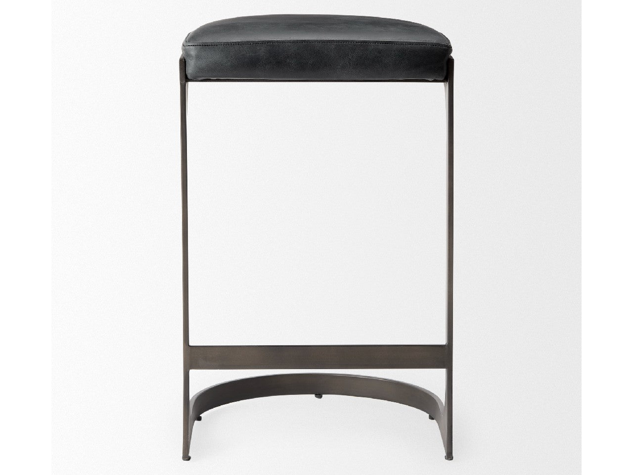 Tyson Black Leather Counter Stool | Calgary Furniture Store