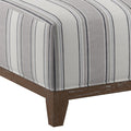 COCKTAIL OTTOMAN-STONE STRIPE | Calgary Furniture Store