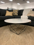 White Marble Round Coffee Table | Calgary Furniture Store