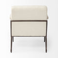 Vicunya Accent Chair - Off White Fabric Wrap Metal Frame | Calgary Furniture Store