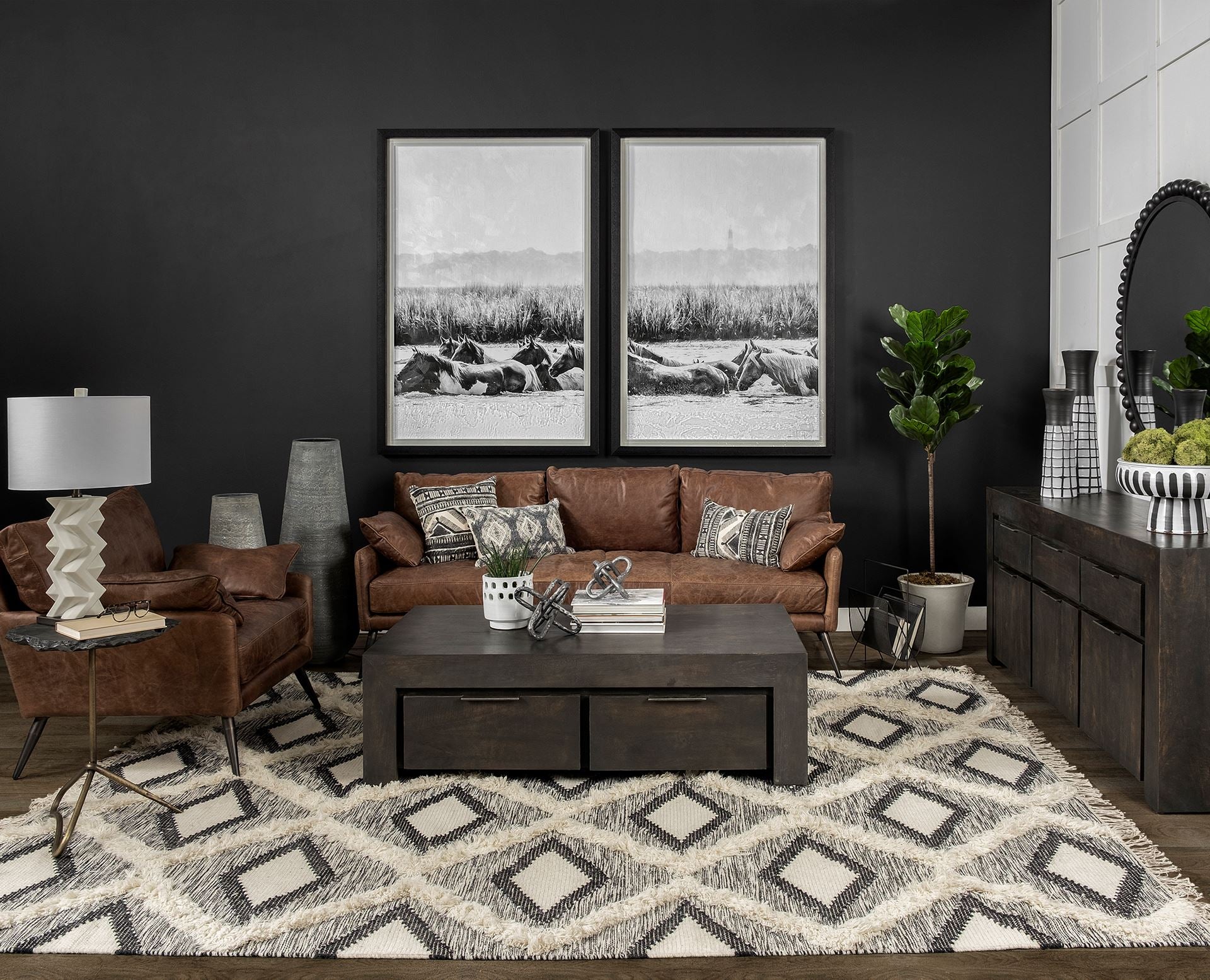 Water Horses III (Set of 2) | Calgary Furniture Store