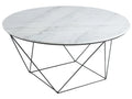 White Marble Round Coffee Table | Calgary Furniture Store