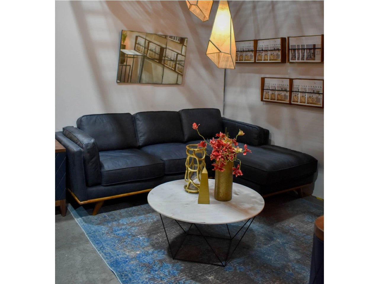White Marble Round Coffee Table | Calgary Furniture Store