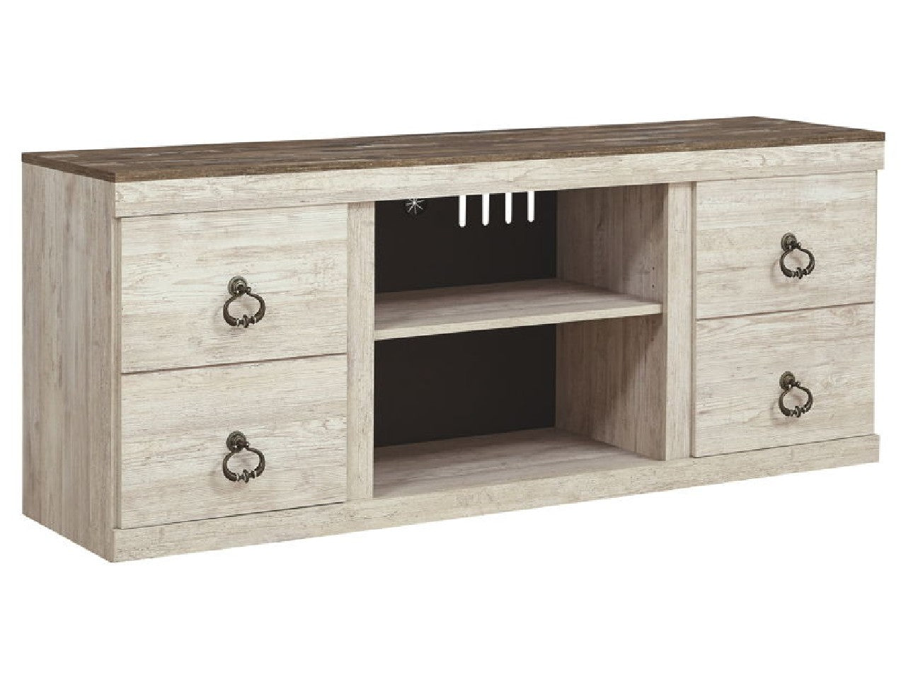 Willowton Brown Light Media Cabinet | Calgary Furniture Store