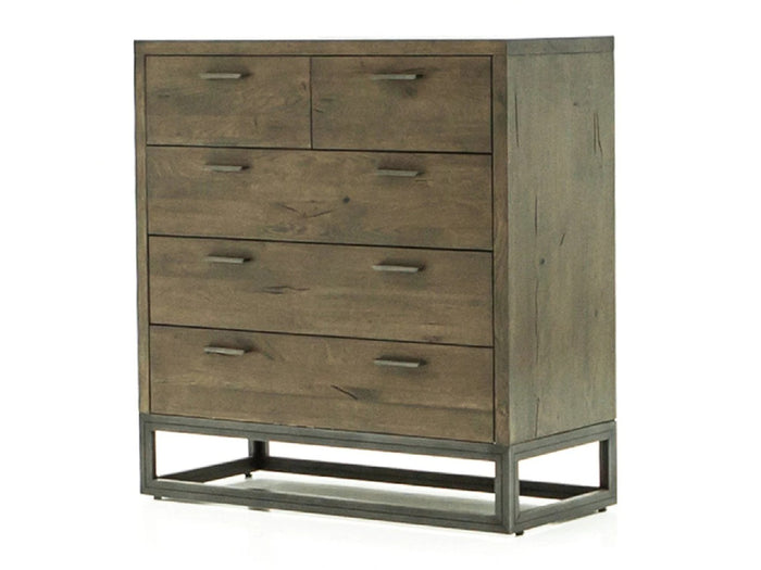 Woodcraft Modern Solid Wood 5 Drawer Chest | Calgary Furniture Store