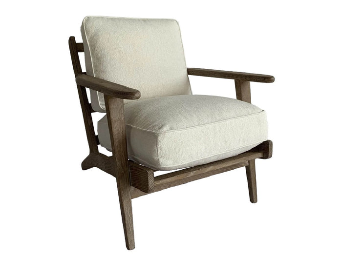 Yale Arm Chair - Performance White | Calgary Furniture Store