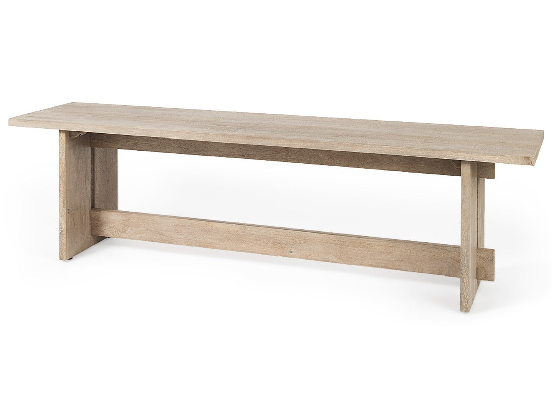 Aida Light Brown Dining Bench | Calgary Furniture Store