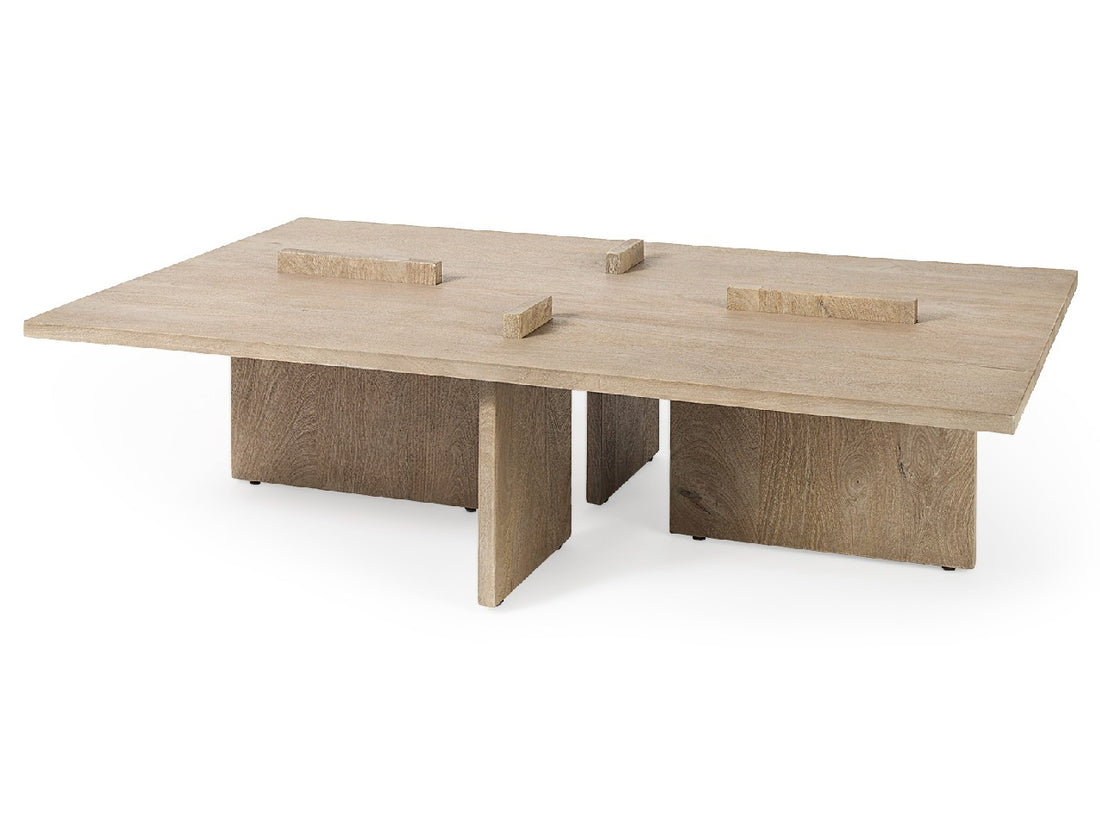 Aida Light Brown Rectangle Coffee Table | Calgary Furniture Store