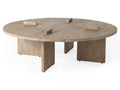 Aida Light Brown Round Coffee Table | Calgary Furniture Store