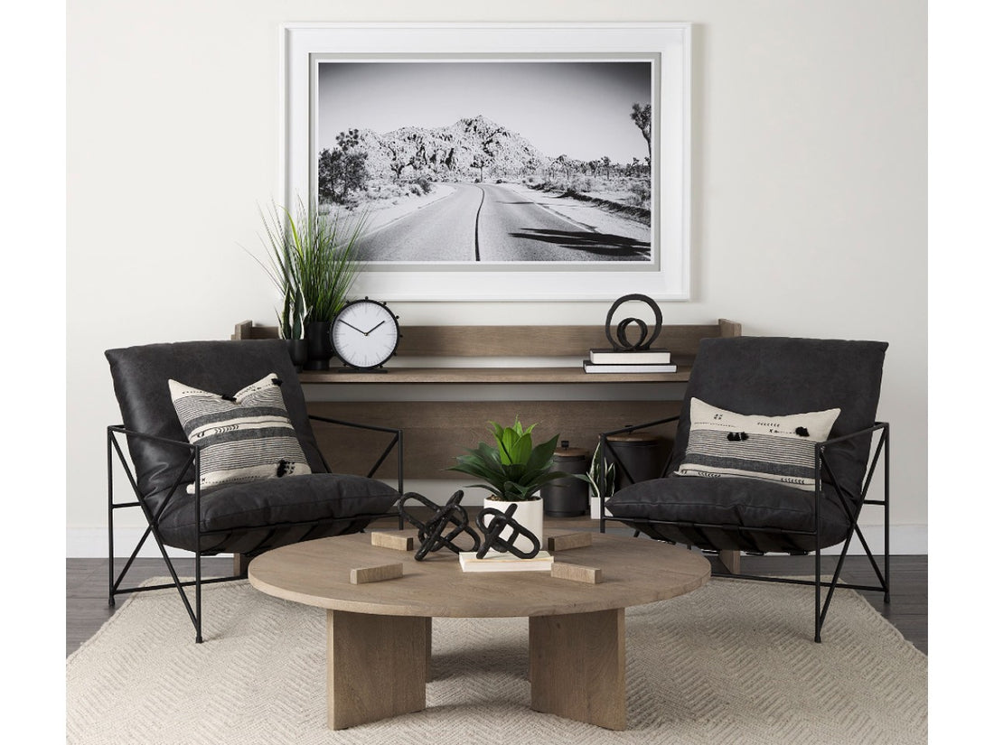 Aida Light Brown Round Coffee Table | Calgary Furniture Store