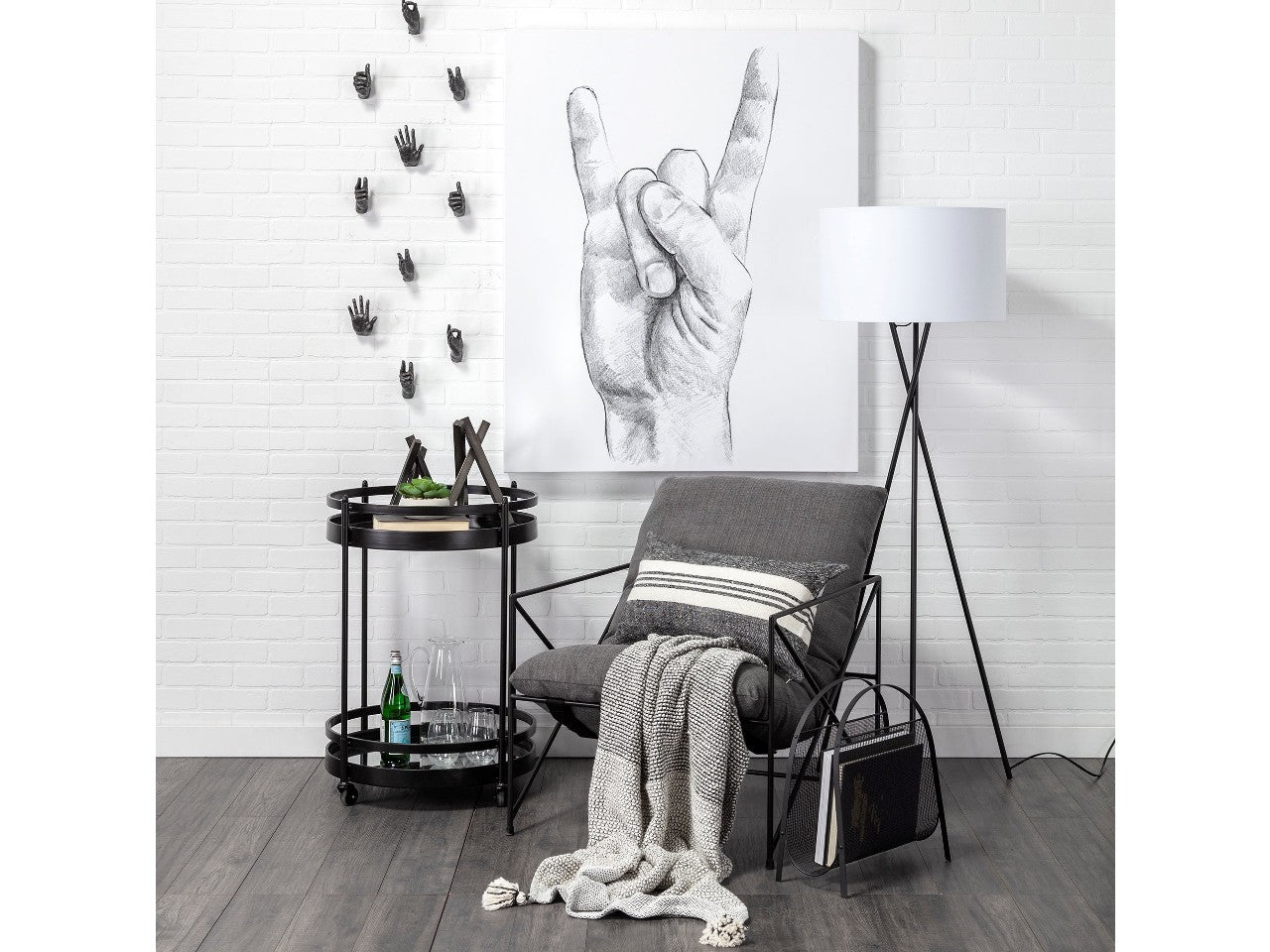 Ambrose Floor Lamp - Black | Calgary Furniture Store