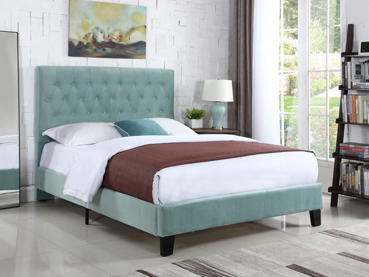 Amelia Light Blue Bed - Showhome Furniture