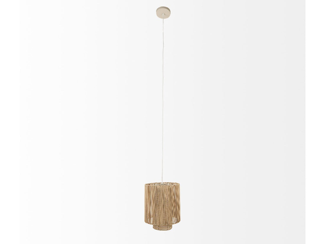 Aviario Natural Cane Cylindrical Pendant Light | Calgary Furniture Store