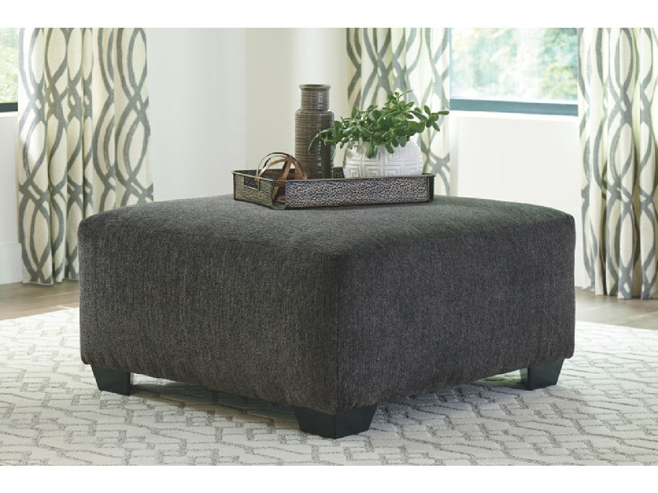 Ballinasloe Oversized Ottoman - Smoke | Calgary Furniture Store