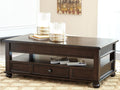 Barilanni Coffee Table with Lift Top | Calgary Furniture Store