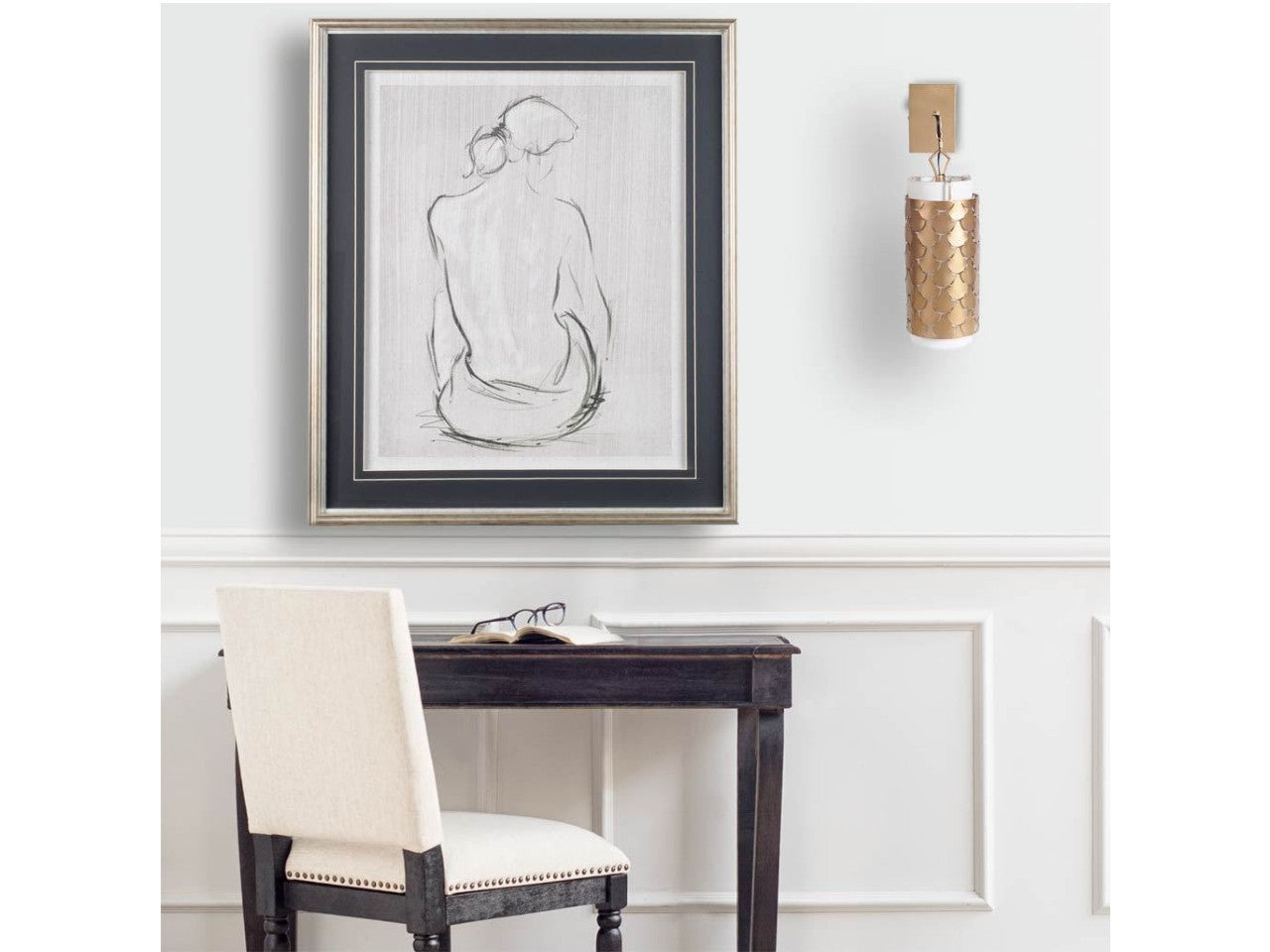 Brasseur Wall Sconce - Gold | Calgary Furniture Store