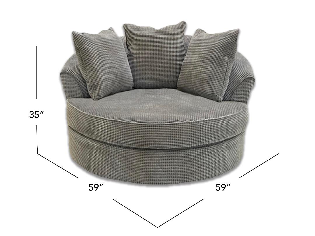 59" Bubble Charcoal Nest Chair, Made in Canada 🇨🇦 | Calgary Furniture Store