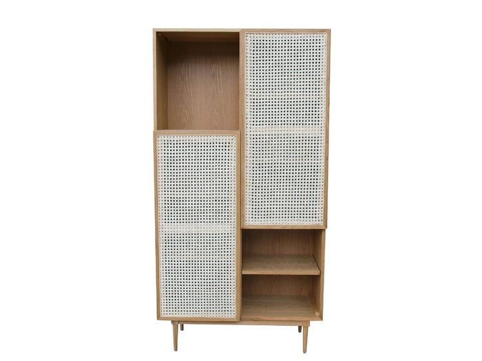 Cane Bookcase - Natural | Calgary Furniture Store