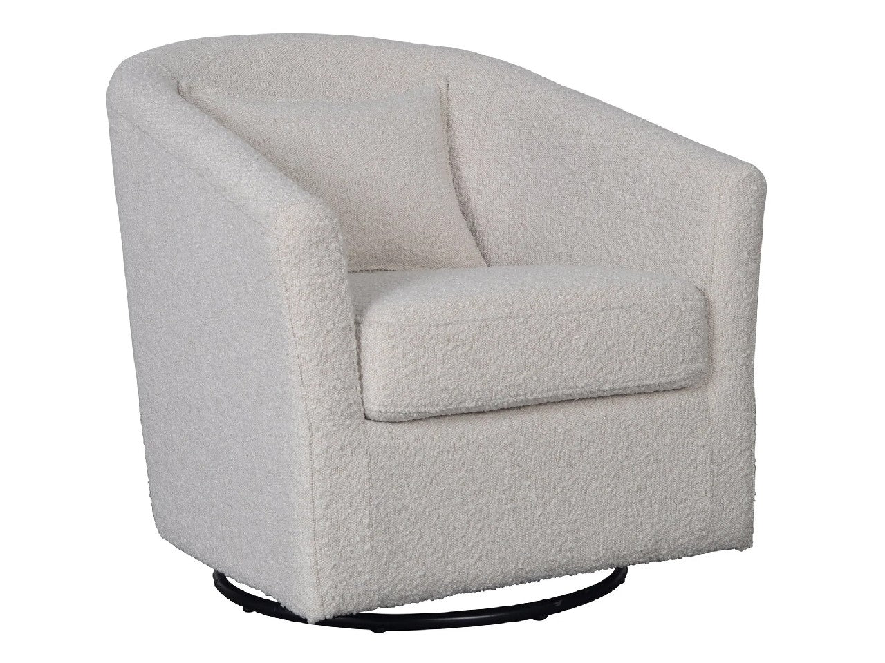 Carmen Swivel Glider - Cream | Calgary Furniture Store
