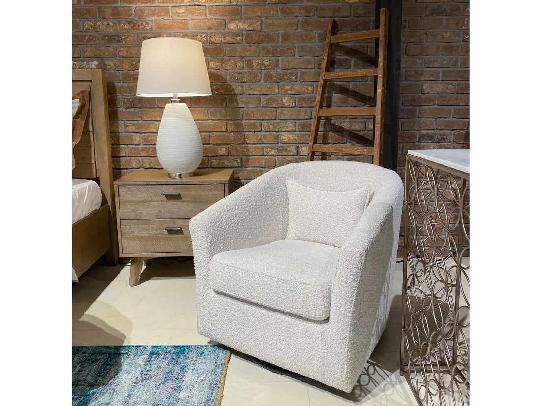 Carmen Cream Swivel Glider | Calgary Furniture Store