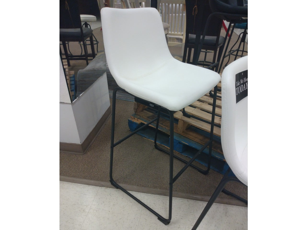 Centiar Bar Stool - White | Calgary Furniture Store