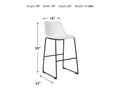 Centiar Bar Stool - White | Calgary Furniture Store