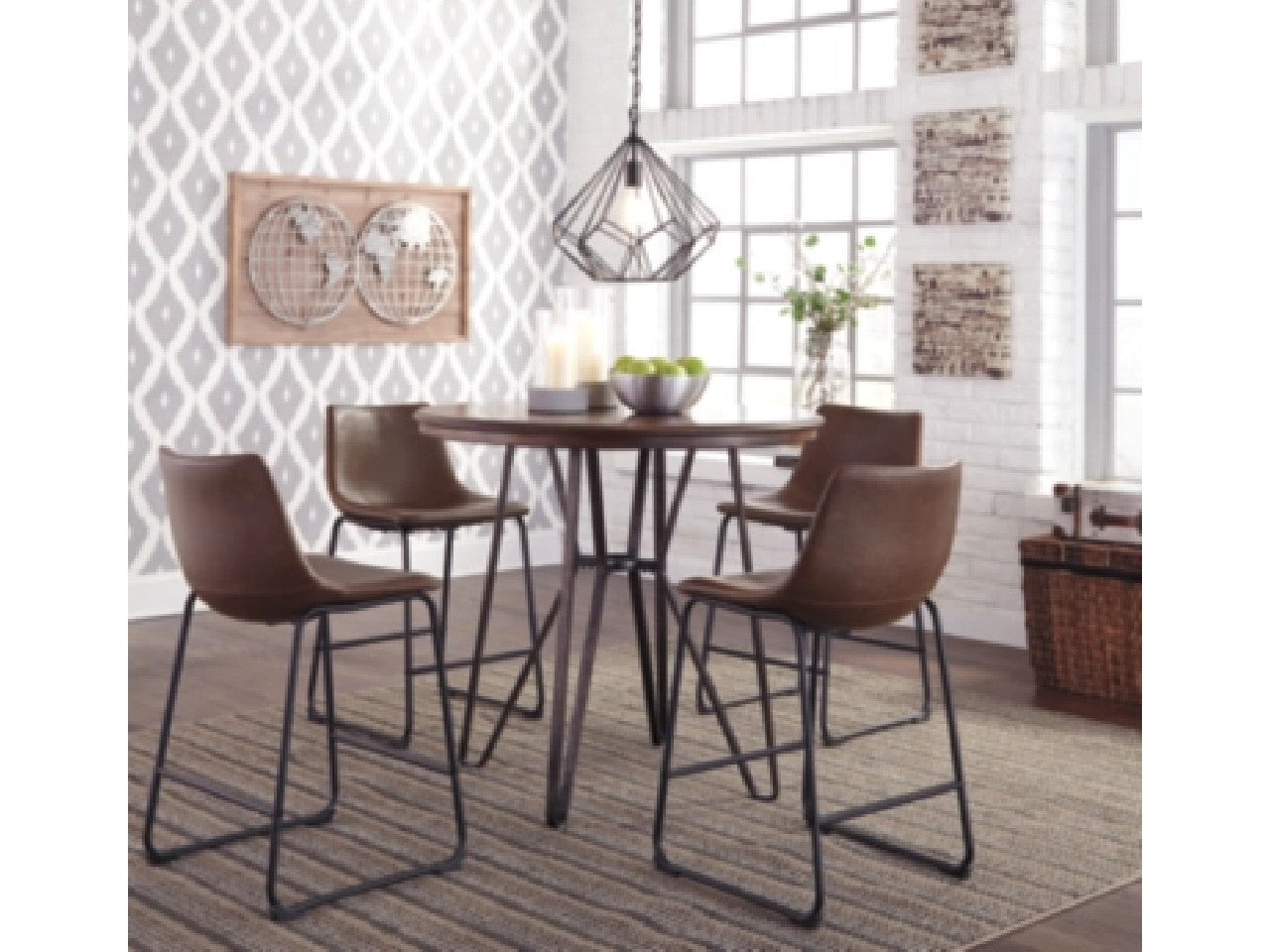 Centiar Bar Stool - Brown | Calgary Furniture Store