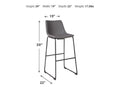 Centiar Gray Bar Stools | Calgary Furniture Store