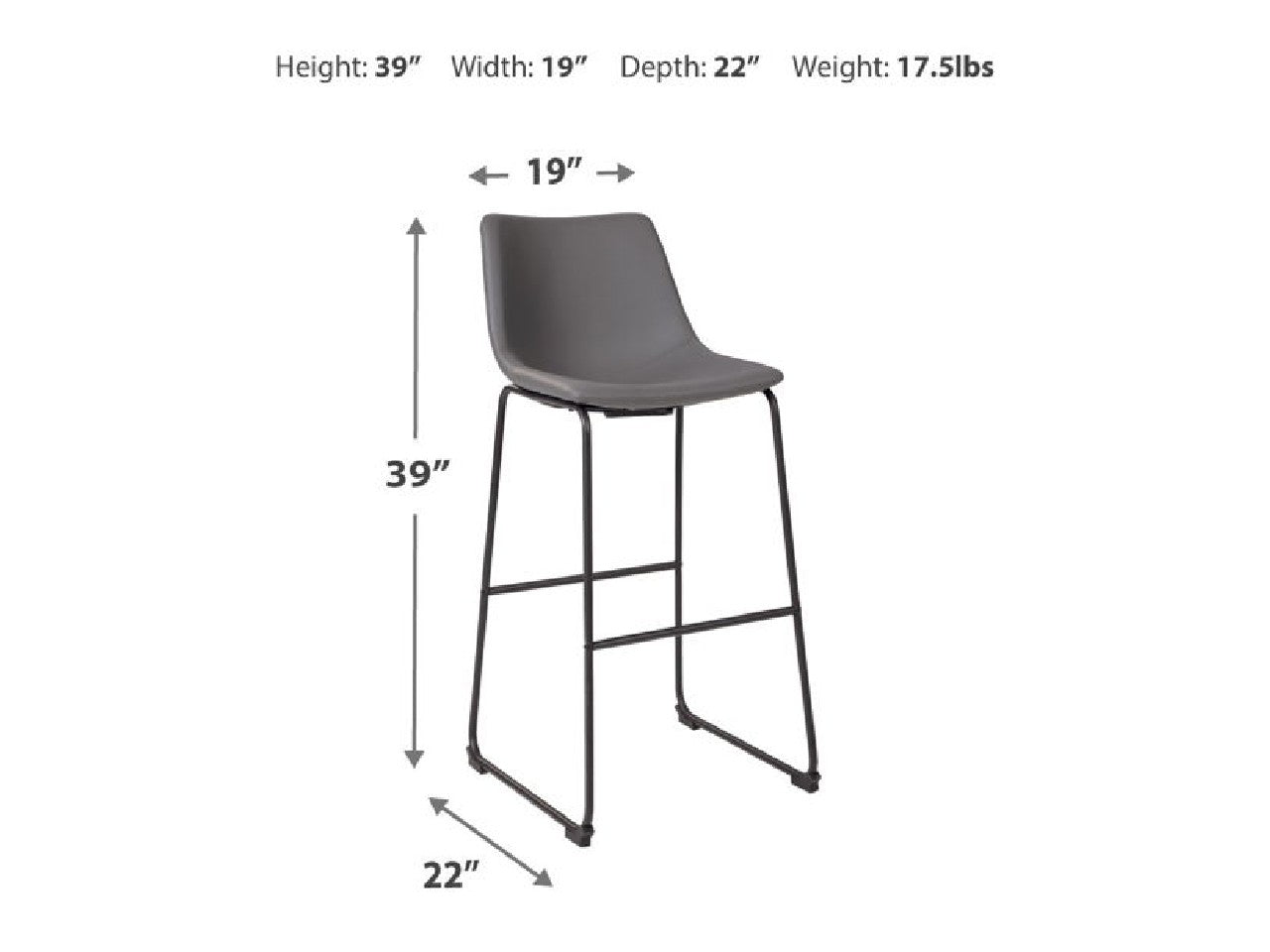 Centiar Gray Bar Stools | Calgary Furniture Store