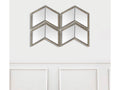 Chevren Mirror - Medium Brown | Calgary Furniture Store