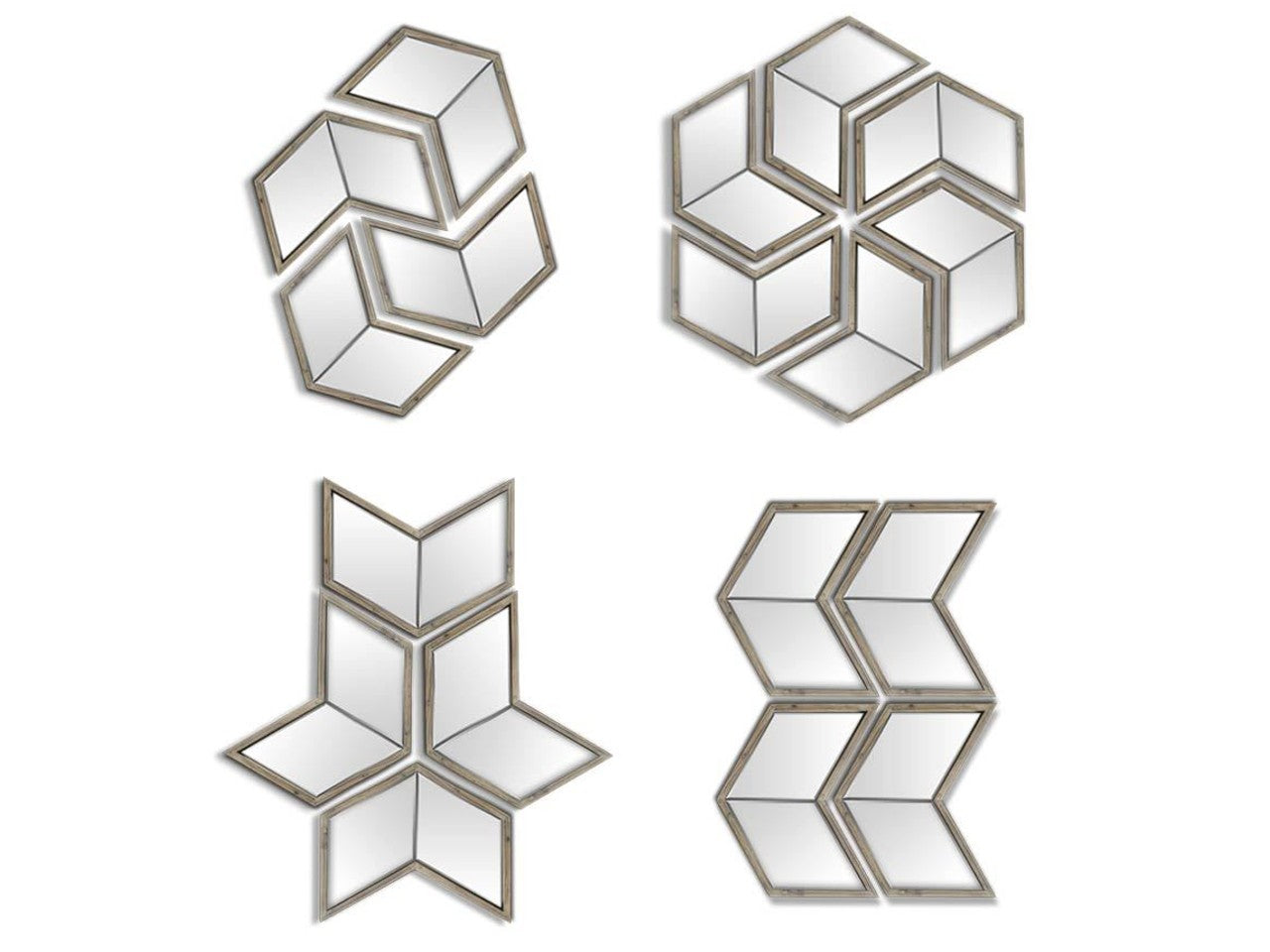 Chevren Mirror - Silver | Calgary Furniture Store