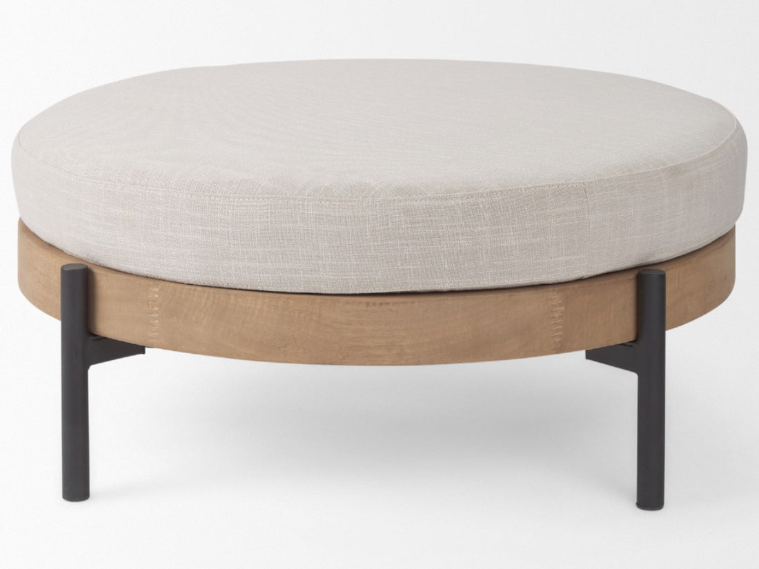 Colburne Round Ottoman | Calgary Furniture Store