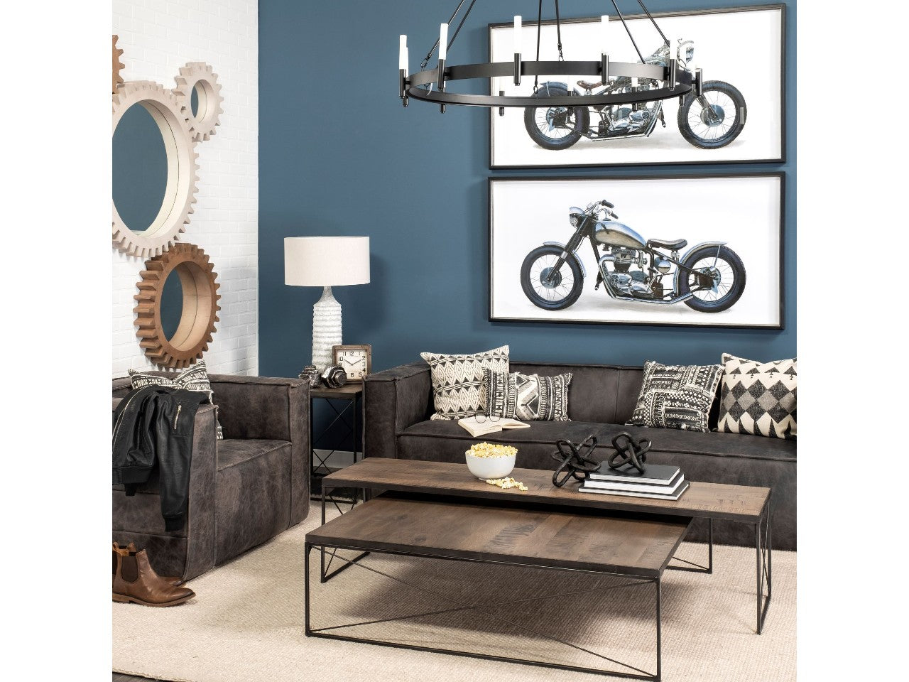 Decamp Chandelier - Black | Calgary Furniture Store