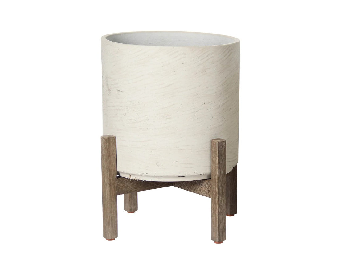 Round White Planters Large | Calgary Furniture Store