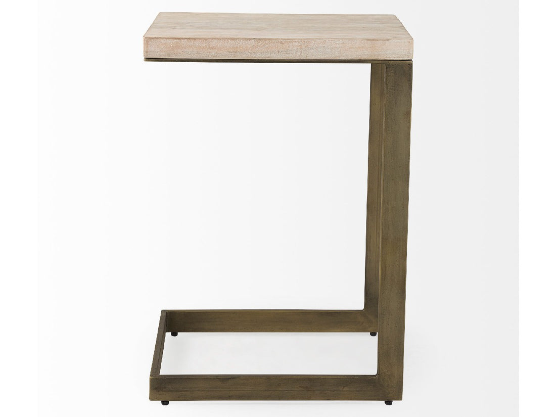 Faye Light Brown Side Table | Calgary Furniture Store