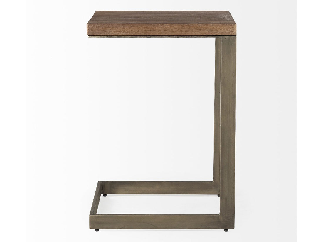 Faye Medium Brown Side Table | Calgary Furniture Store